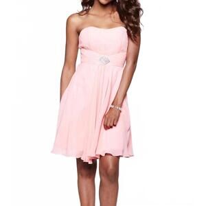 NEW MILANO FORMALS sugar blush mini dress in pink